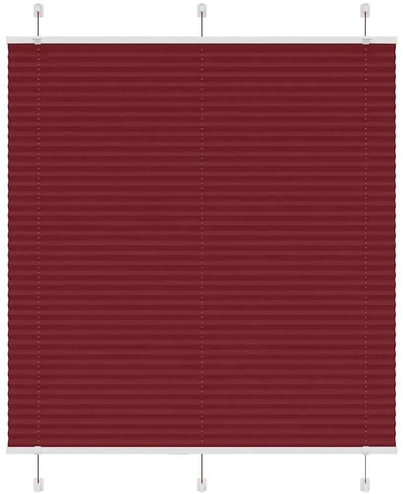 Plissado Cego Bordéus Vermelho 115x150 cm Largura Tecido