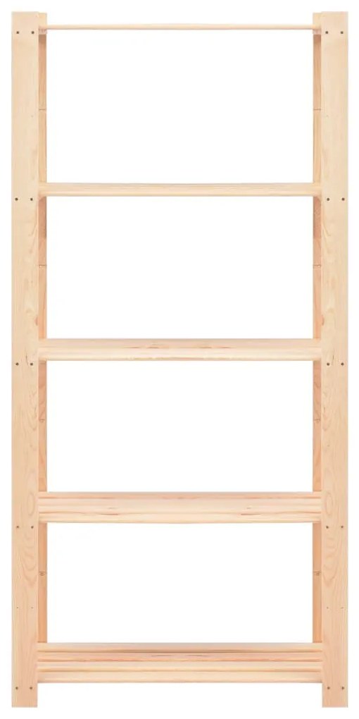 Unidade arrumação 5 prateleiras 80x38x170 cm pinho 250 kg