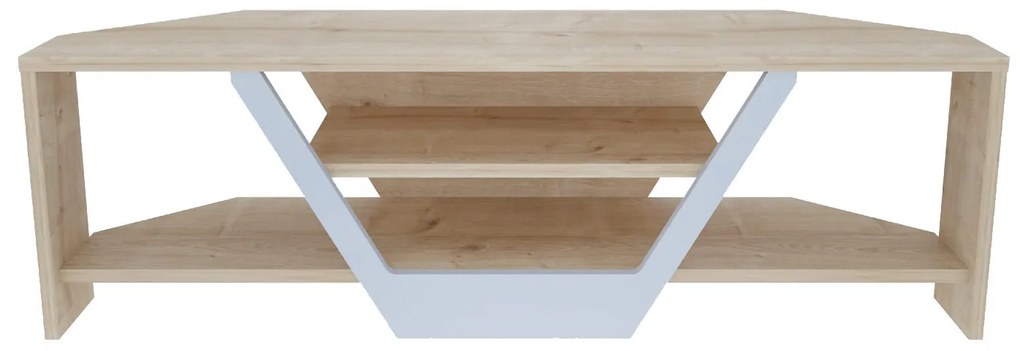Móvel TV Sares – Branco Carvalho – 120x35x36,8 cm