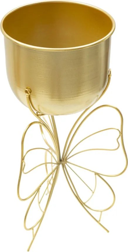 PORTA-VASOS FARFY DOURADO Ø 22X45 CM (PLANTAS NÃO INCLUIDAS)