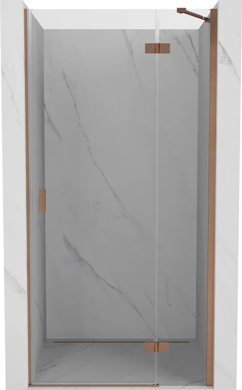 Mexen Mist-H porta de duche de abrir direita 70 cm, transparente, cobre escovado - 8A5-070-000-65-00-P
