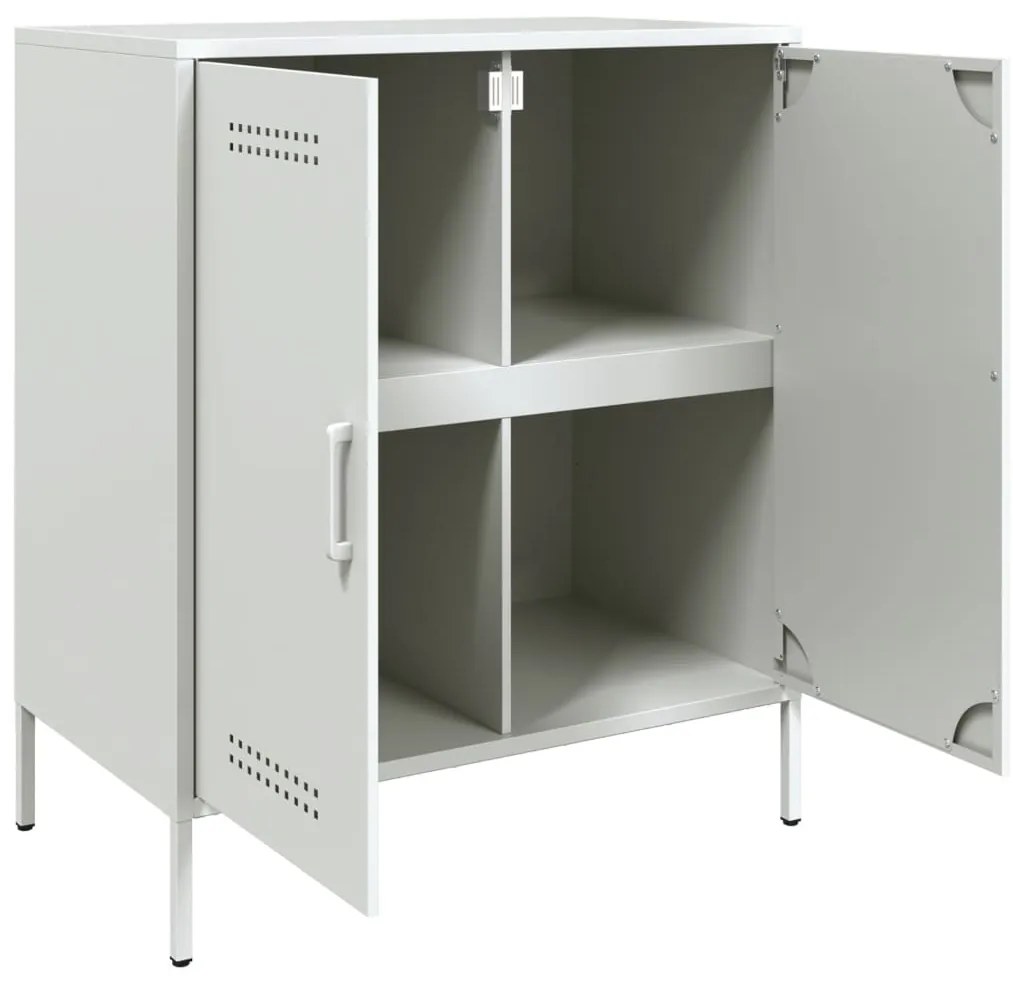 Aparador 68x39x79 cm aço branco