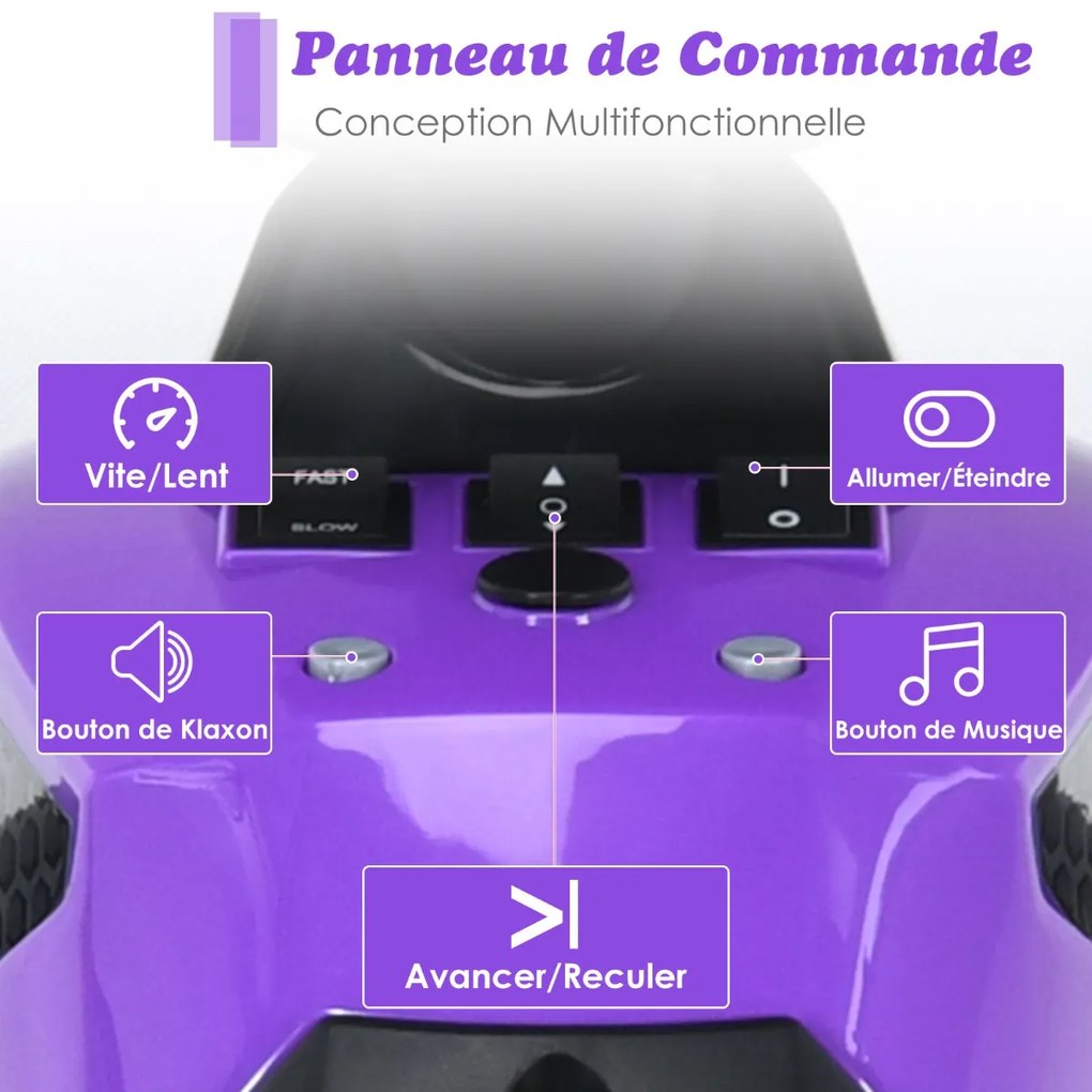 Carro elétrico infantil Chevrolet com controle remoto 2.4G, suspensão, luzes e música, carro infantil preto