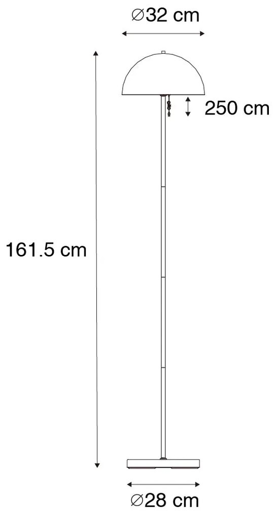 Candeeiro de pé exterior bronze escuro recarregável com dimmer 3 passos - Keira