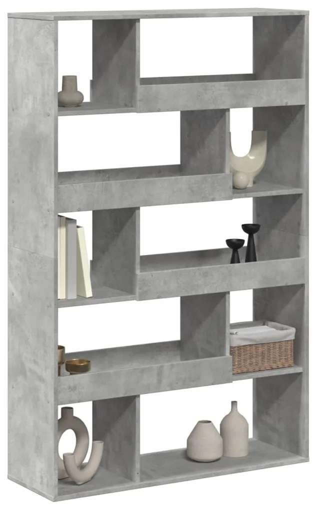 Estante 100x33x156,5 cm derivados de madeira cinzento cimento