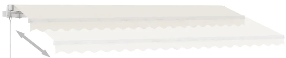 Toldo retrátil manual independente 400x350 cm cor creme
