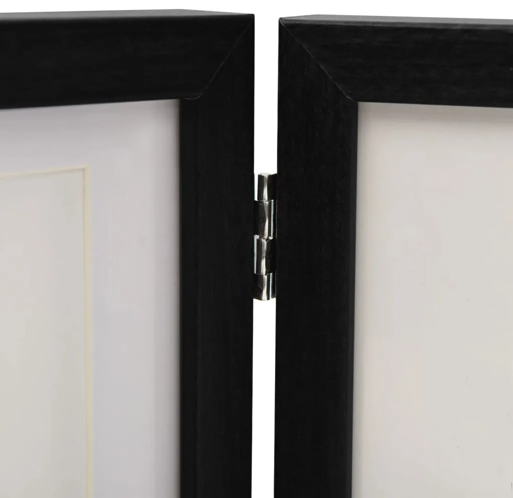 Moldura com três dobras 28x18 cm+2x(13x18 cm) preto