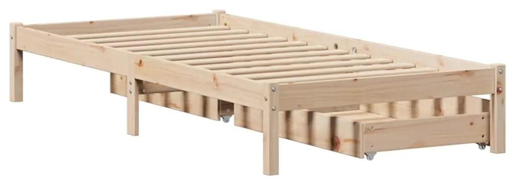 Cama sem colchão 100x200 cm madeira de pinho maciça