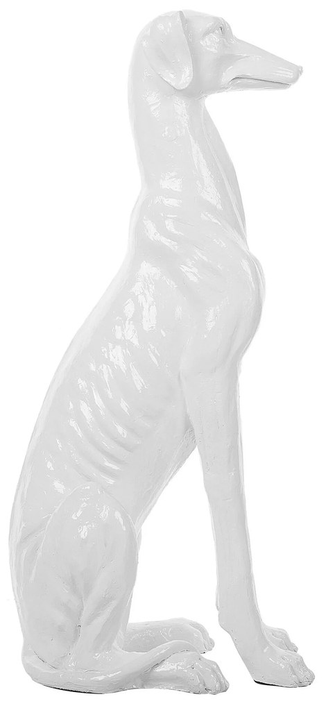 Estatueta decorativa 80 cm branca GREYHOUND Beliani
