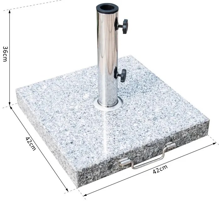 Base Universal para Guarda Sol Ajustável em Mármore