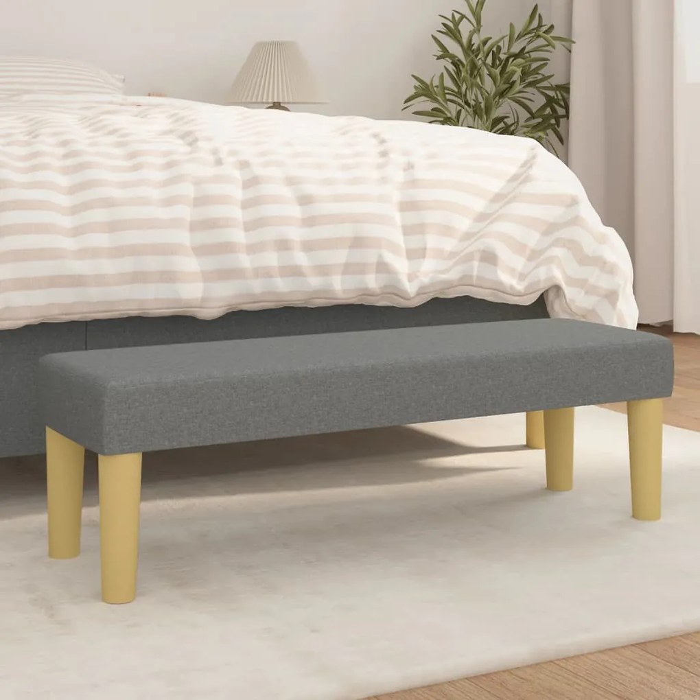 vidaXL Banco 100x30x30 cm tecido cinza-escuro