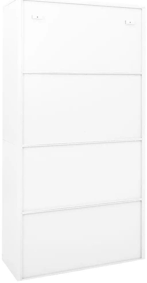 Armário escritório c/ porta deslizante 90x40x180 cm aço branco