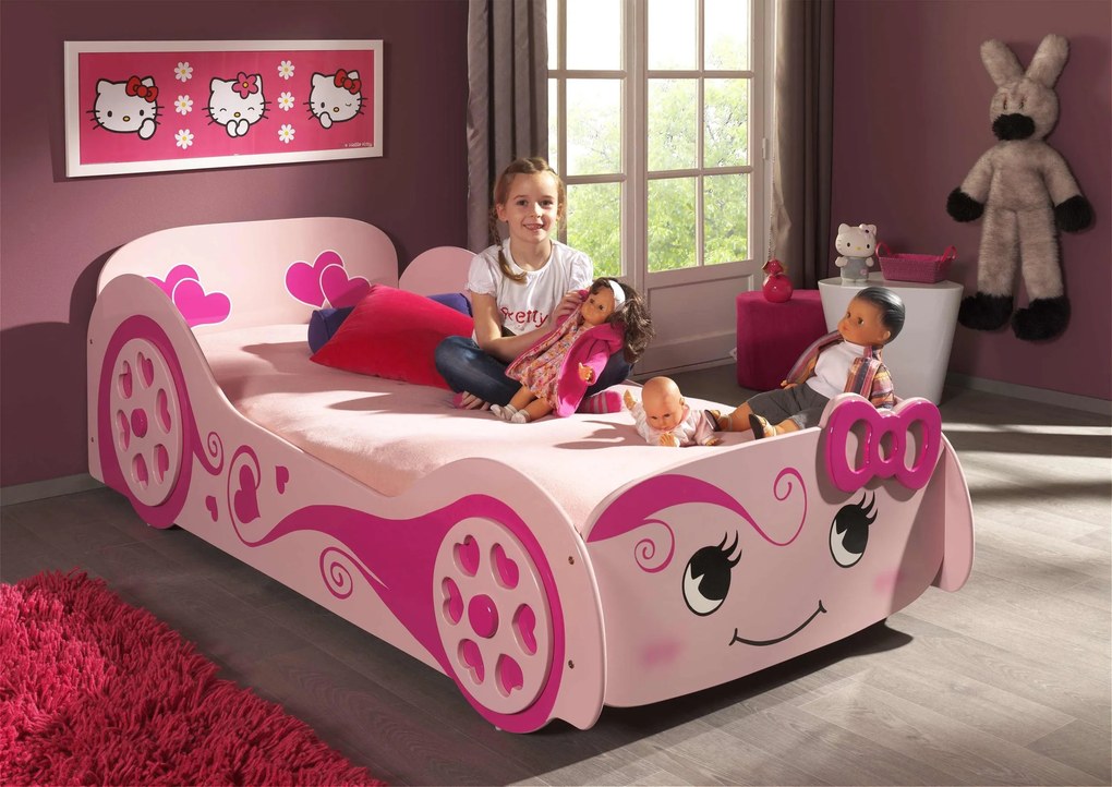 Cama de Criança Carro LOVE CAR ROSA