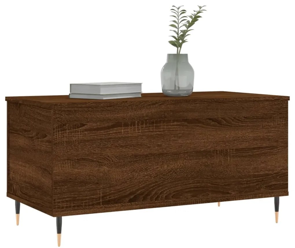 Mesa centro 90x44,5x45 cm derivados madeira carvalho castanho