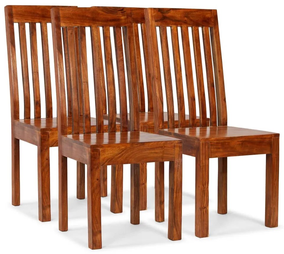 275273 vidaXL Cadeiras de jantar 4 pcs em madeira maciça + sheesham modernas