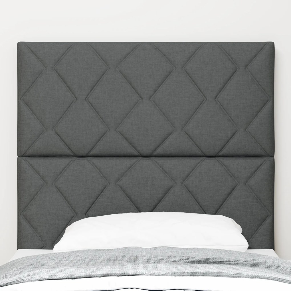 Cabeceira vidaXL Design de Blocos de Diamante Cinza Escuro 100 cm Teci