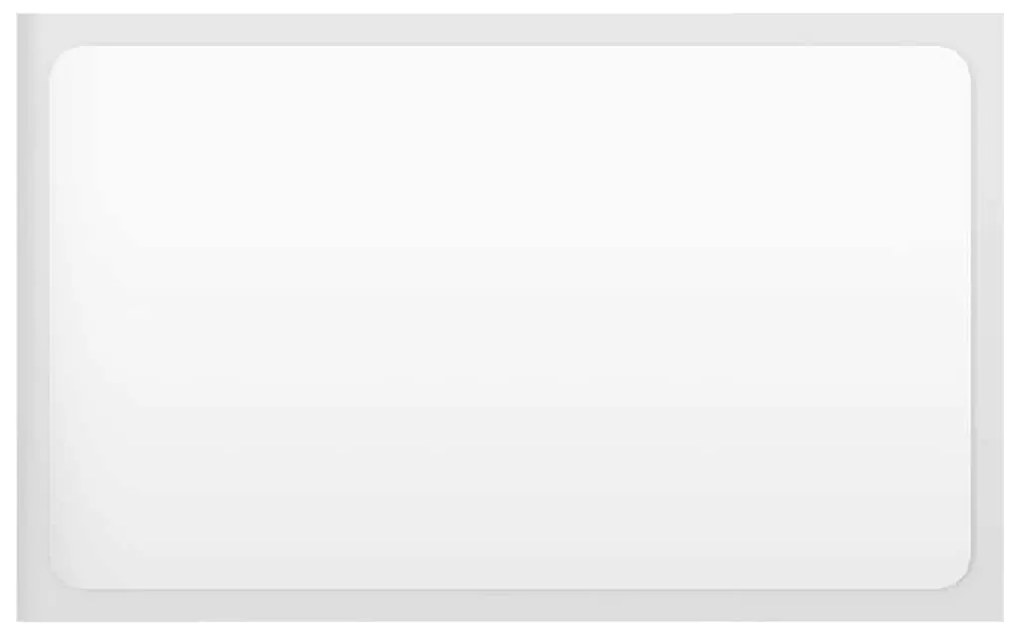 2 pcs conj. móveis casa de banho contraplacado branco brilhante