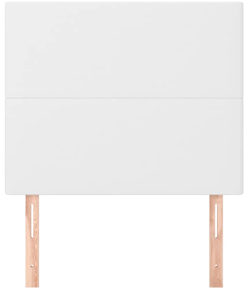 Cabeceira de cama 2 pcs couro artificial 80x5x78/88 cm branco