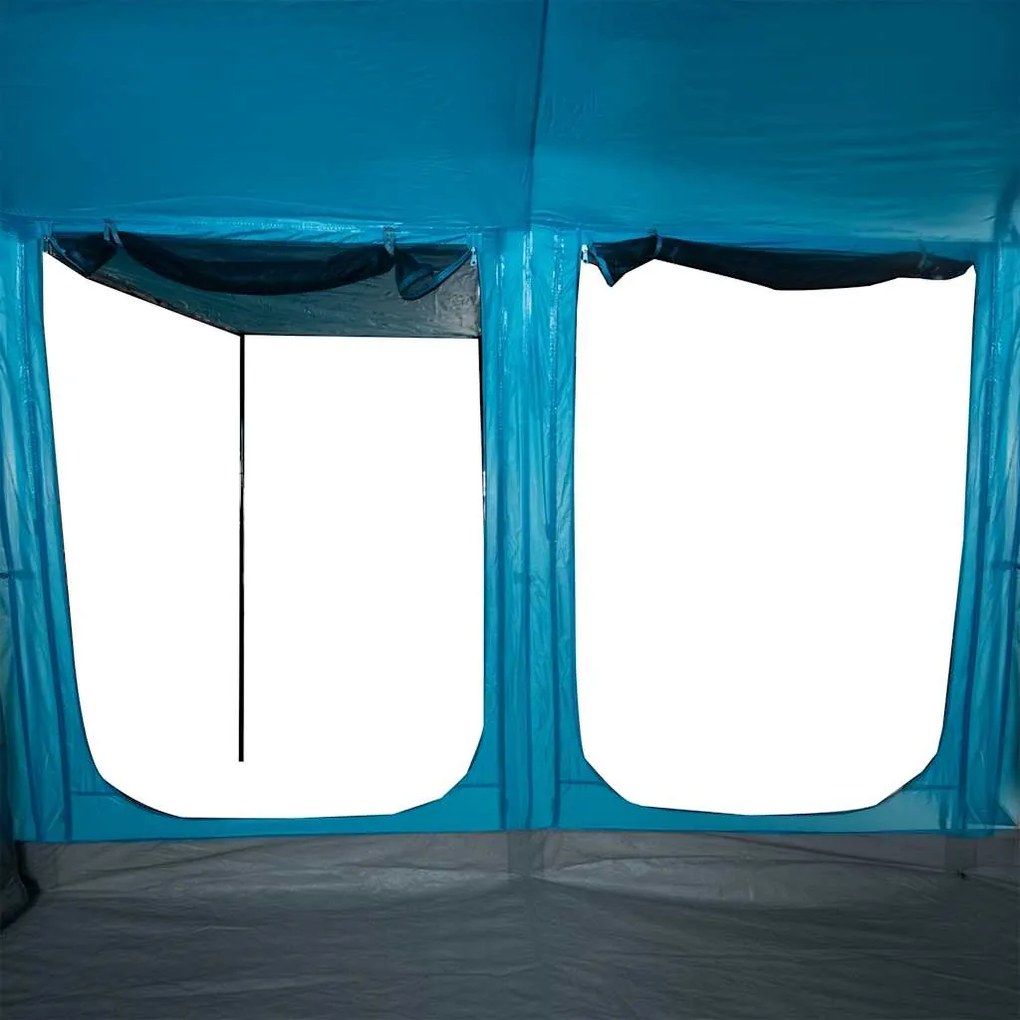 Tenda familiar túnel para 10 pessoas impermeável azul
