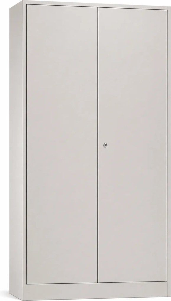 Armário de Escritório Contabilidade com Portas de Bater 1950x1000x420 mm Cinza Riva Office
