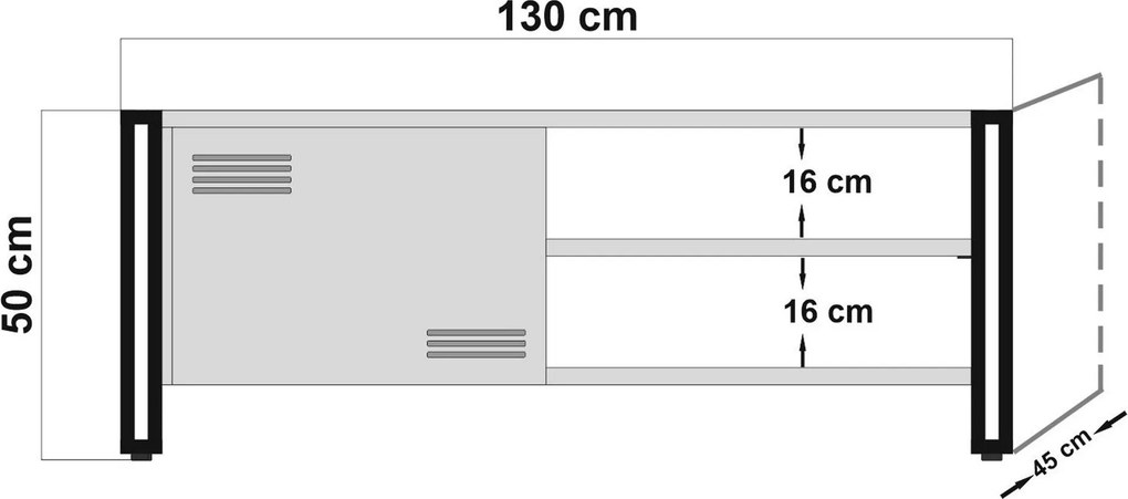 Conjunto de Mobiliário de Sala de Estar Cosmo – Pinho Atlântico e Pret