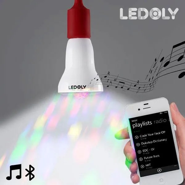Lâmpada LED Colorida Bluetooth com Coluna Ledoly C1000