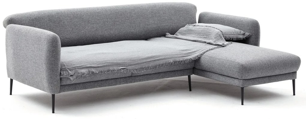 Sofá-Cama de Canto Venus – Cinzento – 265x80x163 cm