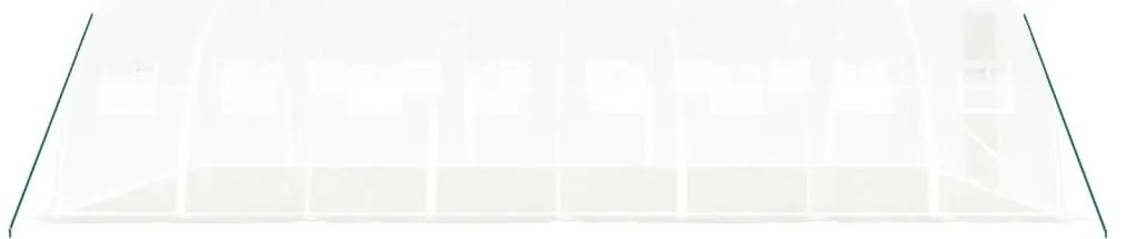 Estufa com estrutura de aço 32 m² 8x4x2 m branco