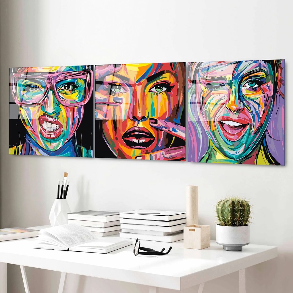 Pintura Decorativa em Vidro Temperado UV-852 – Multicolor – 50 x 50 cm