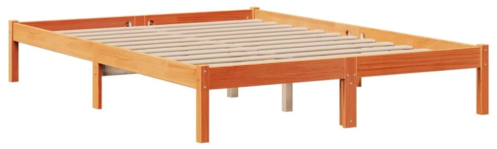 Cama com estante sem colchão 150x200 cm pinho maciço