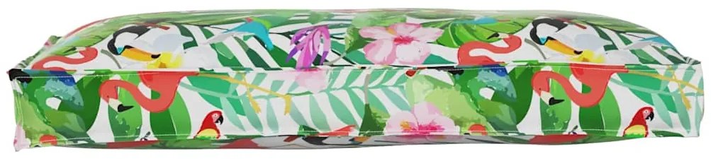 Almofada Pallet Para Assento/Costa Jungle Tropical 120x60x12 cm em Tec