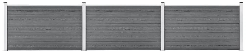 Painel de vedação para jardim 526x106 cm WPC cinzento