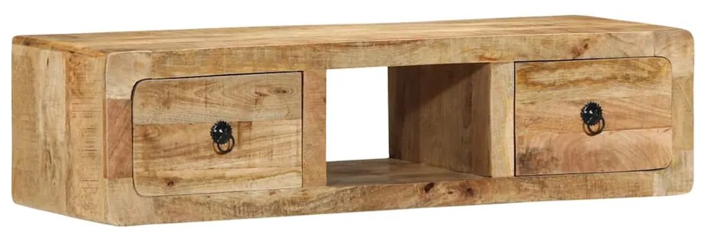 Armário de TV para parede 100x32x25 cm mangueira áspera maciça