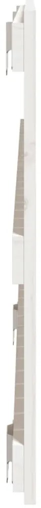 Cabeceira de parede 127,5x3x60 cm pinho maciço branco