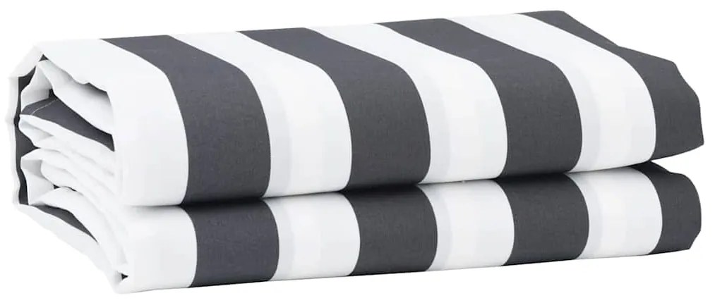 vidaXL Substituição de Toldos Antracite e Branco 1000 x 160 cm