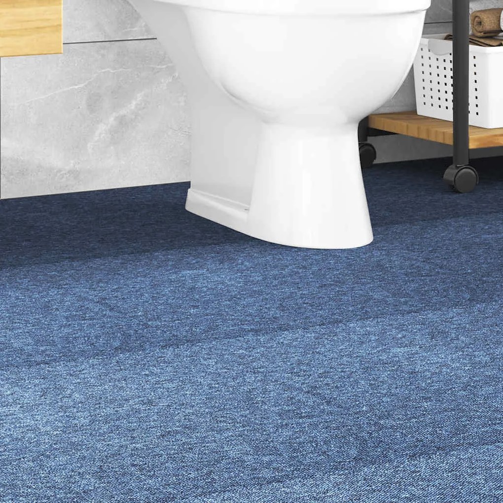 vidaXL Ladrilhos carpete para pisos 20 pcs 5 m² 50x50 cm azul