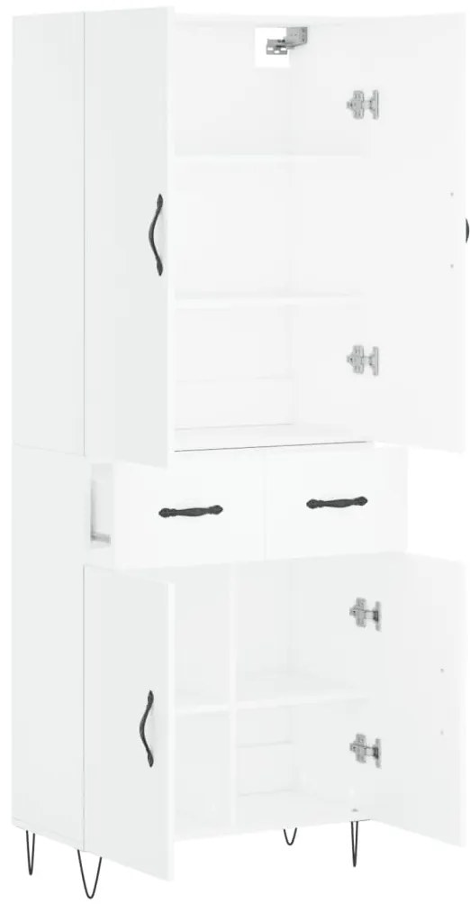 Armário alto 69,5x34x180 cm derivados de madeira branco