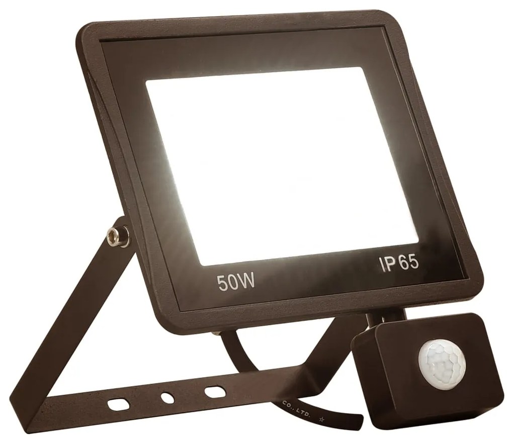 Projetor c/ iluminação LED e sensor 50 W branco quente
