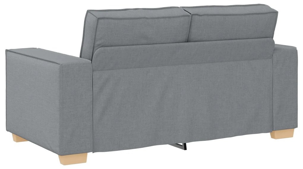 Conjunto de Sofá 3 Peças com Almofadas Cinza Claro