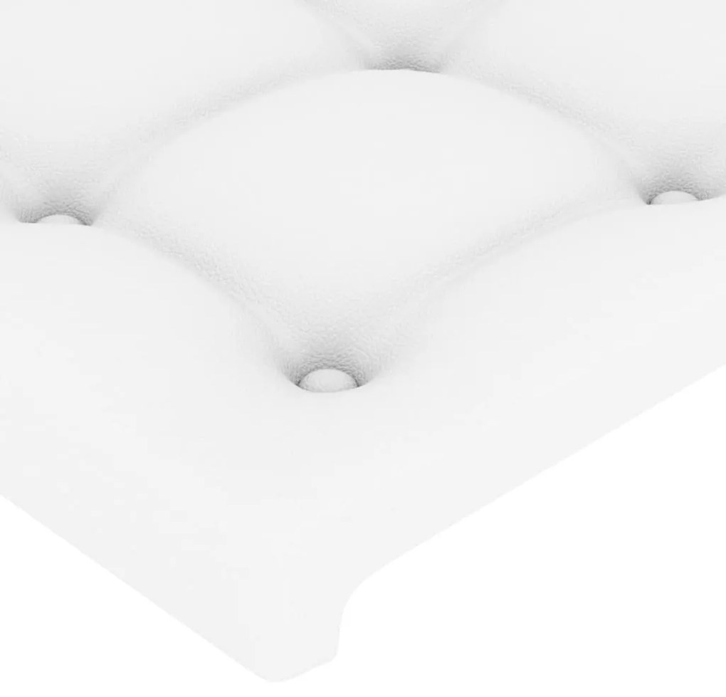 Cabeceira de cama couro artificial 100x5x78/88 cm branco