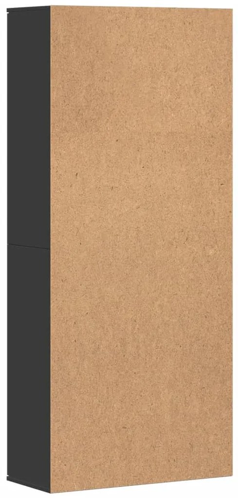 Armário alto 80x35x180 cm derivados de madeira preto