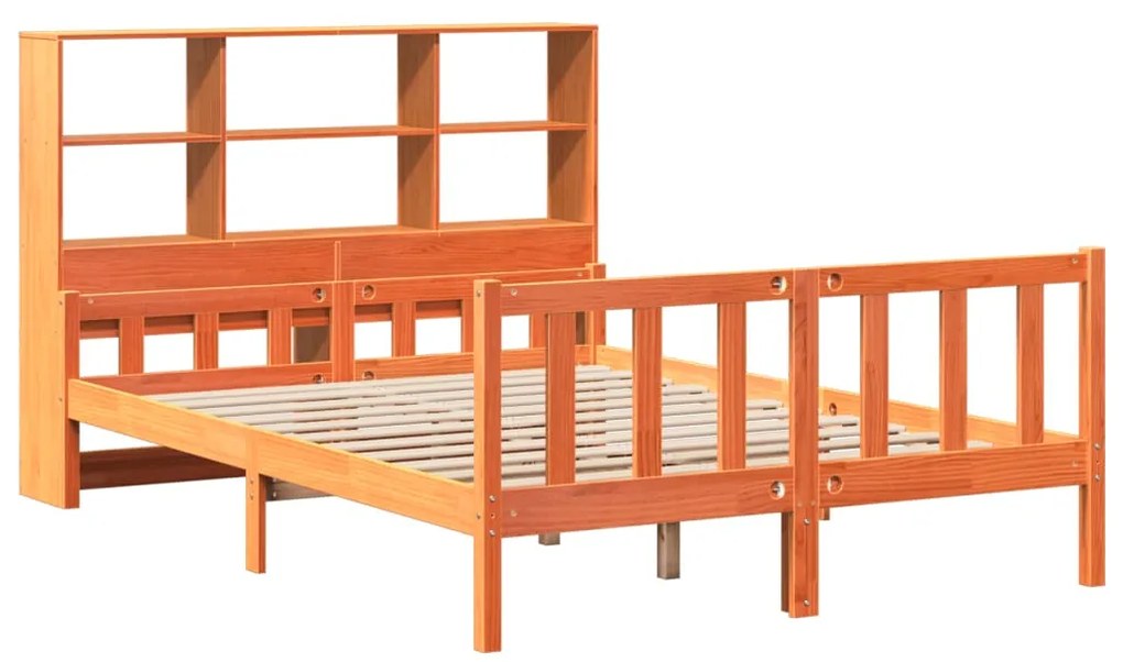 Cama com estante sem colchão 150x200 cm madeira maciça