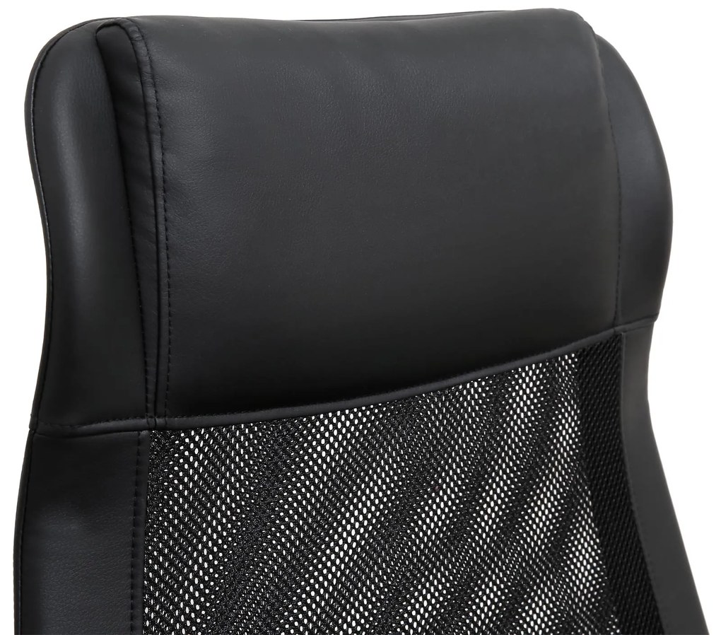 Cadeira de escritório com revestimento em rede 60 x 53 x 113-123 cm preto