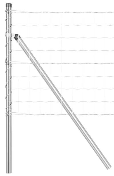 Cerca Euro com 7 postes 0,8 x 10 m em aço galvanizado