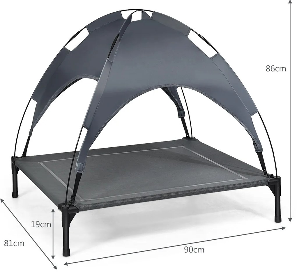 Cama para Cães Leiria com Toldo Desmontável – 90x81x86 cm – Estrutura