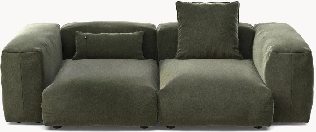 Sofá modular em veludo Vetsak (2 lugares)