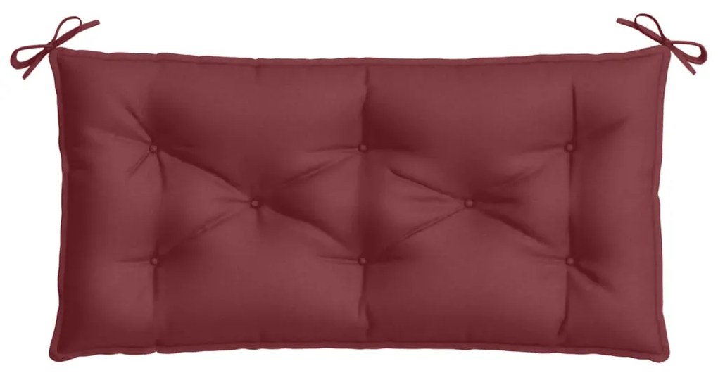 Almofadões banco jardim 2pcs 100x50x7cm mesclado vermelho tinto