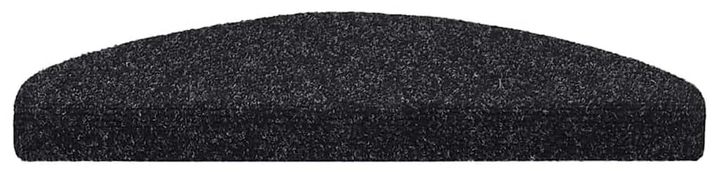 Tapetes de escada autoadesivos 20 pcs 65x21x4 cm preto
