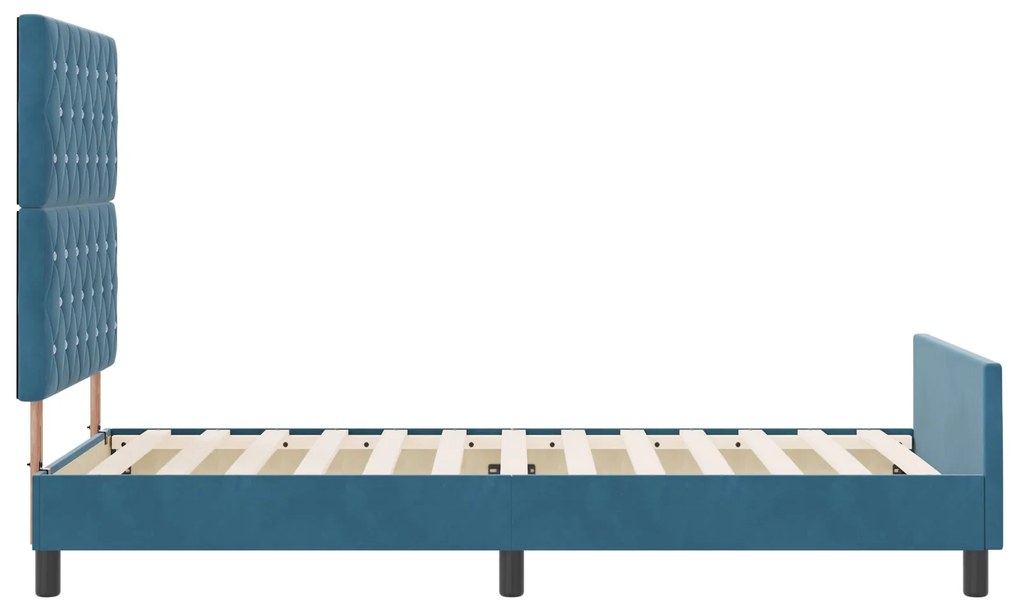 Cama vidaXL Azul Escuro 90x200 cm Veludo