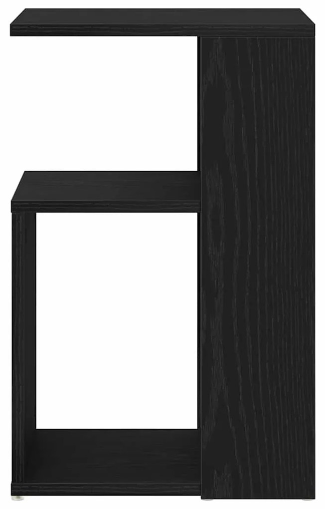 Mesa de Apoio vidaXL Preta de Carvalho 36x30x56 cm em Madeira Revestid